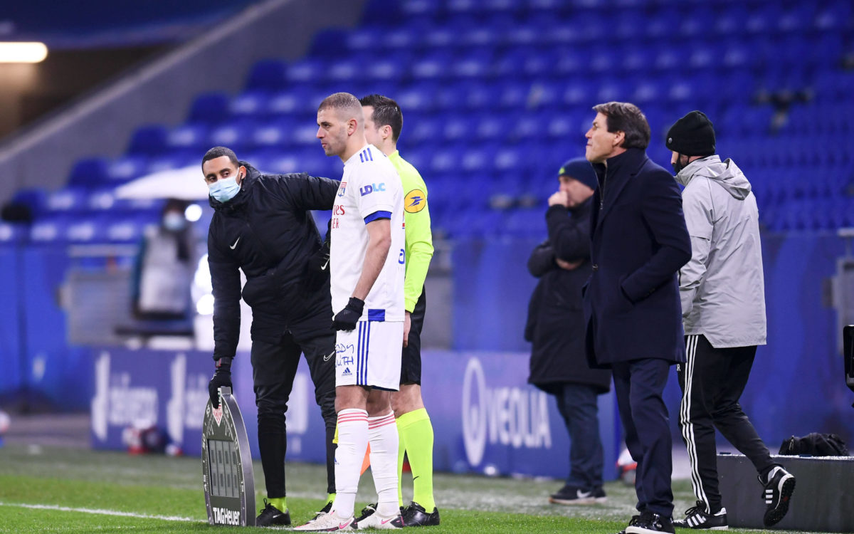 Islam Slimani a disputé dimanche soir ses premières minutes de jeu avec l'OL. [Imago/One Football]